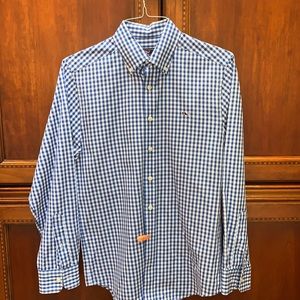 Vineyard Vine blue and white checked Slim Fit Whale Shirt